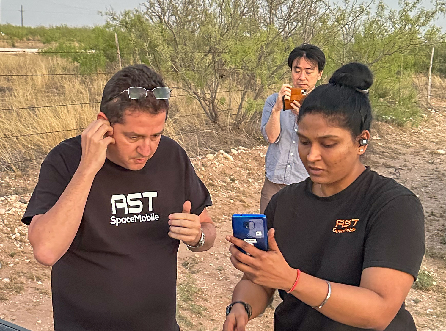 Abel Avellan, the founder, Chairman, and CEO of AST SpaceMobile, places the first-ever voice call from an unmodified mobile phone connected directly to a satellite in space. The company's BlueWalker 3 test satellite, which has a phased array of about 693 sq ft, was used to conduct the test.