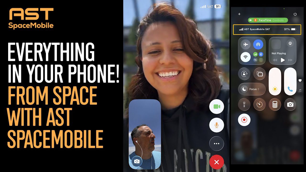 AST SpaceMobile First Facetime Call - AST SpaceMobile